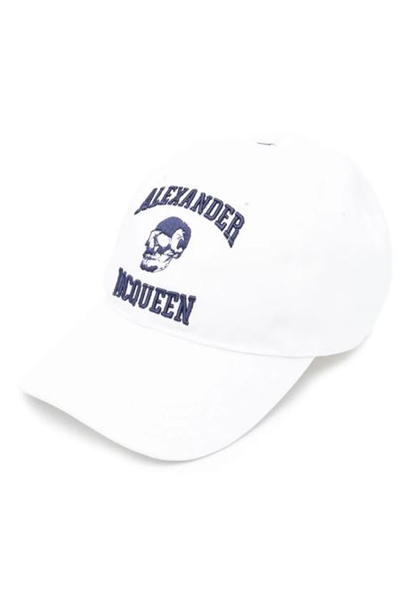 ALEXANDER MCQUEEN Cappello Da Baseball Varsity Bianco - ALEXANDER MCQUEEN