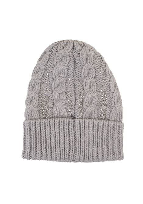 ERMANNO SCERVINO Cappello Grigio Con Trecce E Cristalli - ERMANNO SCERVINO