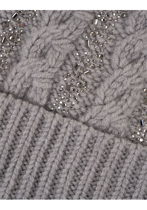 ERMANNO SCERVINO Cappello Grigio Con Trecce E Cristalli - ERMANNO SCERVINO