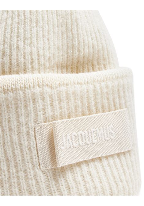 JACQUEMUS Cappello Le Bonnet Grosgrain Bianco - JACQUEMUS