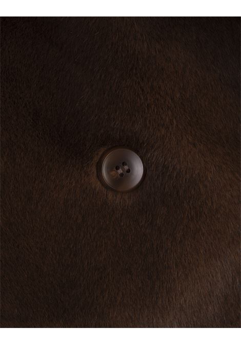 VALENTINI 1972 Cappotto Corto Doppiopetto In Finta Pelliccia Marrone - VALENTINI 1972