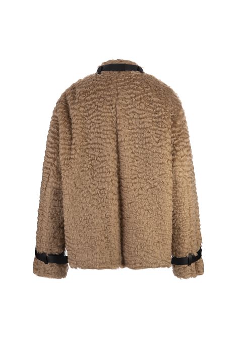 JIL SANDER Cappotto Corto In Mohair Gold Earth - JIL SANDER