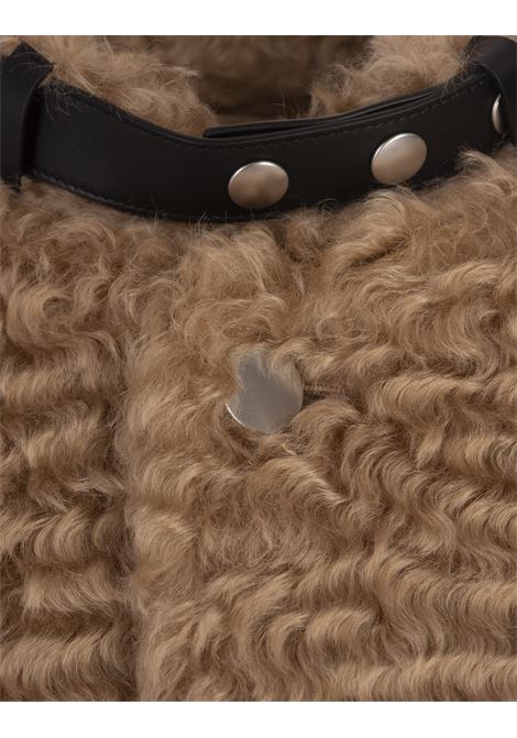 JIL SANDER Cappotto Corto In Mohair Gold Earth - JIL SANDER