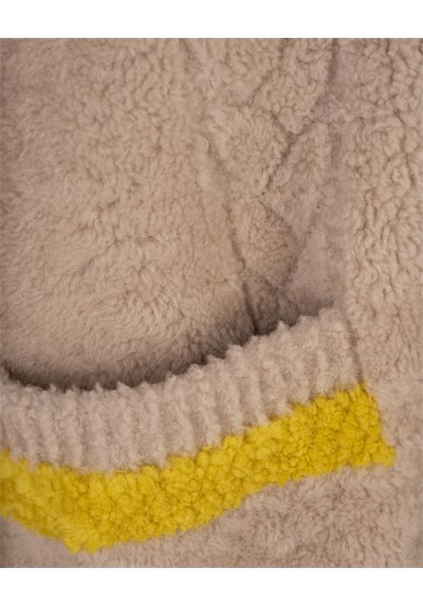 BLUMARINE Cappotto Corto In Pelliccia Beige E Gialla - BLUMARINE