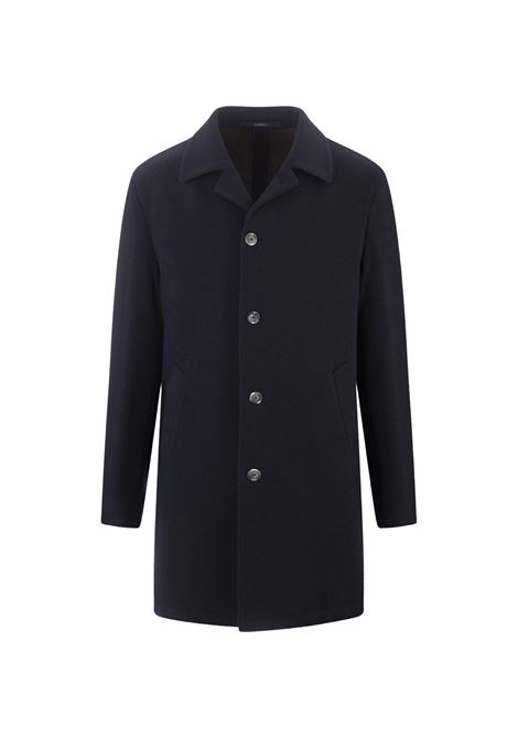 FEDELI Cappotto Dell In Doppia Flanella Di Cashmere Blu - FEDELI