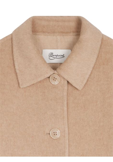 BONPOINT Cappotto Gracie In Lana E Cashmere Beige Melange - BONPOINT