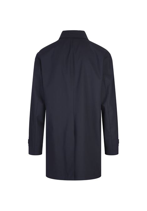 BOSS Cappotto Impermeabile In Misto Lana Blu Scuro - BOSS