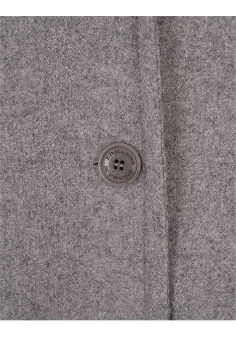 ERMANNO SCERVINO Cappotto In Panno Grigio Con Collo In Maglia - ERMANNO SCERVINO