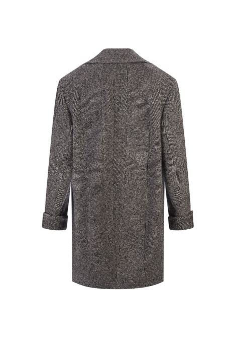 ERMANNO SCERVINO Cappotto Midi In Lana Con Motivo A Spina Di Pesce - ERMANNO SCERVINO