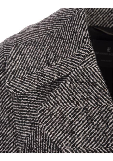 ERMANNO SCERVINO Cappotto Midi In Lana Con Motivo A Spina Di Pesce - ERMANNO SCERVINO