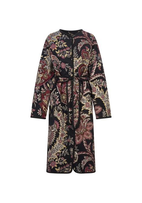 ETRO Cappotto Reversibile In Ciniglia Jacquard Multicolore - ETRO