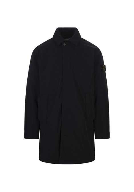 STONE ISLAND Car Coat In Micro Twill Blu Navy - STONE ISLAND
