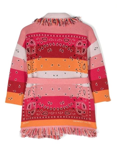 ALANUI KIDS Cardigan Bandana A Strisce Rosa E Multicolore - ALANUI KIDS