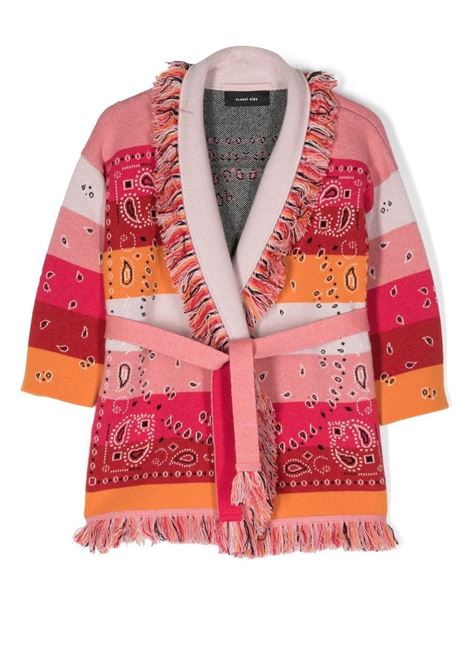 ALANUI KIDS Cardigan Bandana A Strisce Rosa e Multicolore - ALANUI KIDS