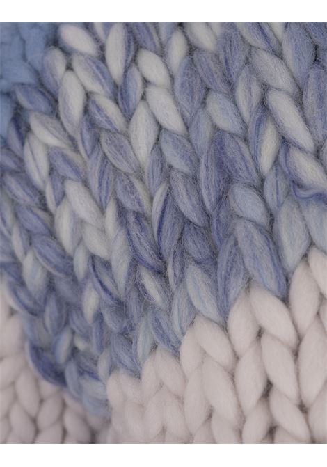 HOPE MACAULAY Cardigan Beth Knit Shrug In Bianco And Azzurro - HOPE MACAULAY