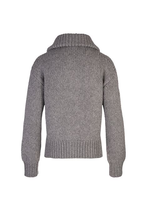 FABIANA FILIPPI Cardigan Bomber In Platinum Roccia - FABIANA FILIPPI