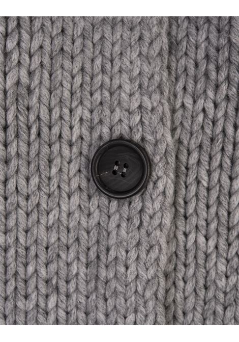 FABIANA FILIPPI Cardigan Bomber In Platinum Roccia - FABIANA FILIPPI