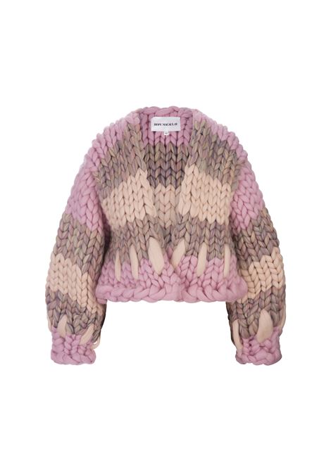 HOPE MACAULAY Cardigan Halle In Maglia Colossal Rosa - HOPE MACAULAY