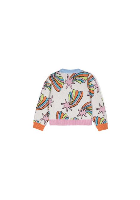 STELLA MCCARTNEY KIDS Cardigan In Maglia Con Stelle Cadenti - STELLA MCCARTNEY KIDS