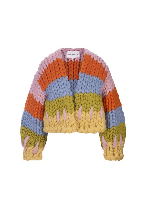 HOPE MACAULAY Cardigan Kaia In Maglia Colossal Multicolore - HOPE MACAULAY