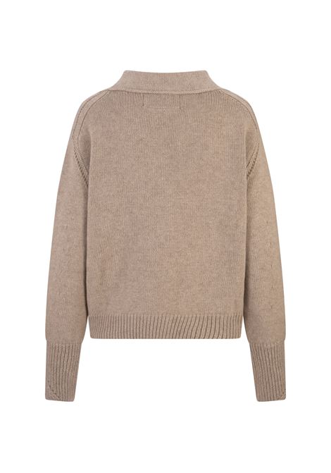 ERMANNO SCERVINO Cardigan Over In Cashmere Sabbia - ERMANNO SCERVINO