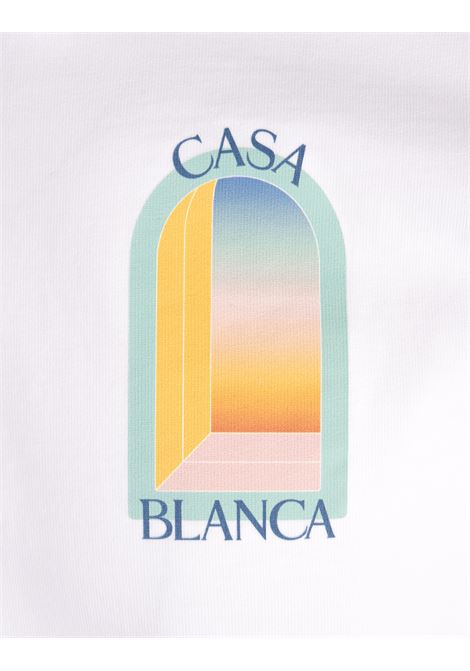 CASABLANCA T-Shirt L'Arc Coloré Bianca - CASABLANCA