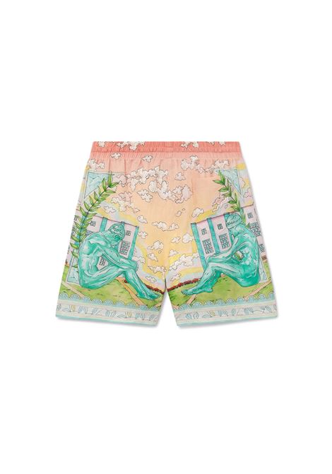 CASABLANCA Vase Linen Shorts - CASABLANCA