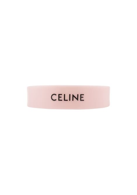 CELINE Cerchietto Rosa Con Logo - CELINE