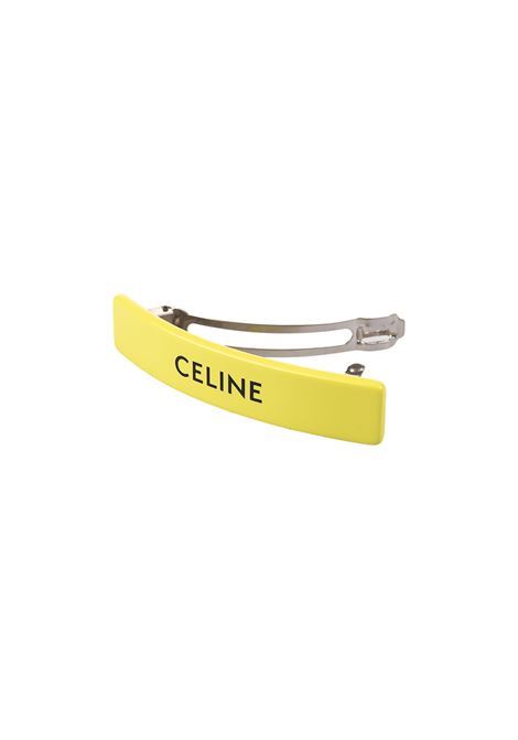 CELINE Fermaglio Lime Con Logo - CELINE