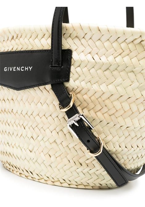 GIVENCHY Cesto Voyou Piccolo In Rafia Nero - GIVENCHY