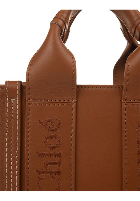 CHLOÉ Borsa Tote Mini Woody Tan - CHLOÉ