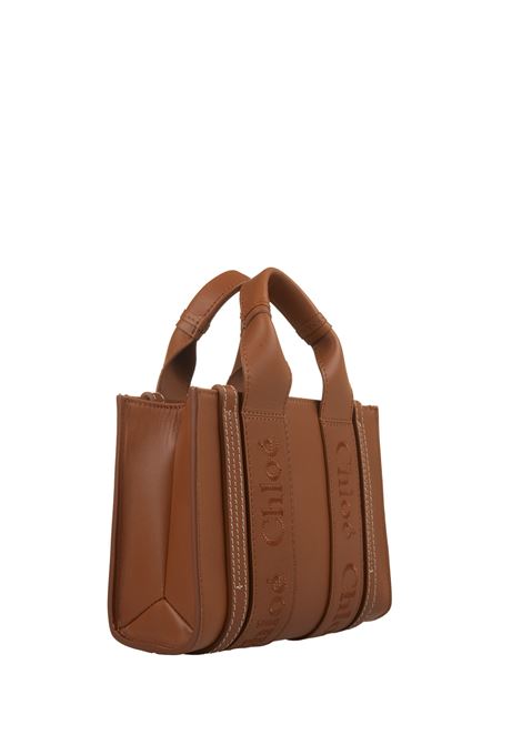 CHLOÉ Borsa Tote Mini Woody Tan - CHLOÉ
