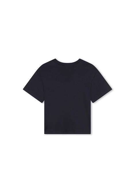 CHLOÉ KIDS T-Shirt Blu Navy Con Logo - CHLOÉ KIDS