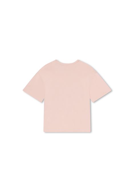 CHLOÉ KIDS T-Shirt Washed Pink Con Logo - CHLOÉ KIDS
