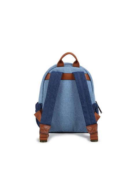CHLOÉ KIDS Zaino In Denim Blu Con Logo - CHLOÉ KIDS