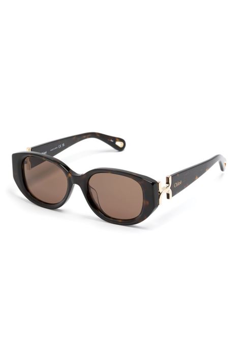 CHLOÉ Occhiali Da Sole Oval-Frame Havana - CHLOÉ