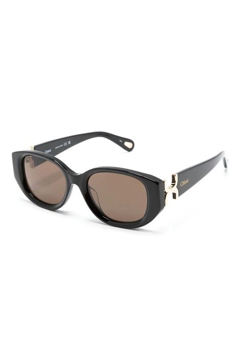 CHLOÉ Occhiali Da Sole Oval-Frame Neri - CHLOÉ