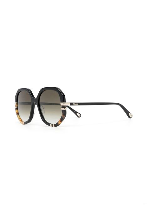 CHLOÉ Occhiali Da Sole West In Nero/Verde - CHLOÉ