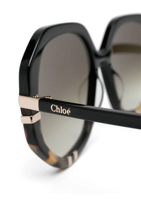 CHLOÉ Occhiali Da Sole West In Nero/Verde - CHLOÉ