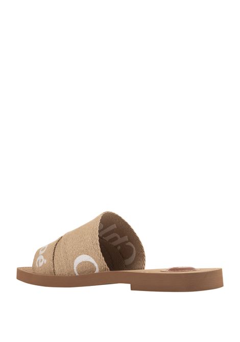 CHLOÉ Sabot Piatti Woody Desert Beige - CHLOÉ