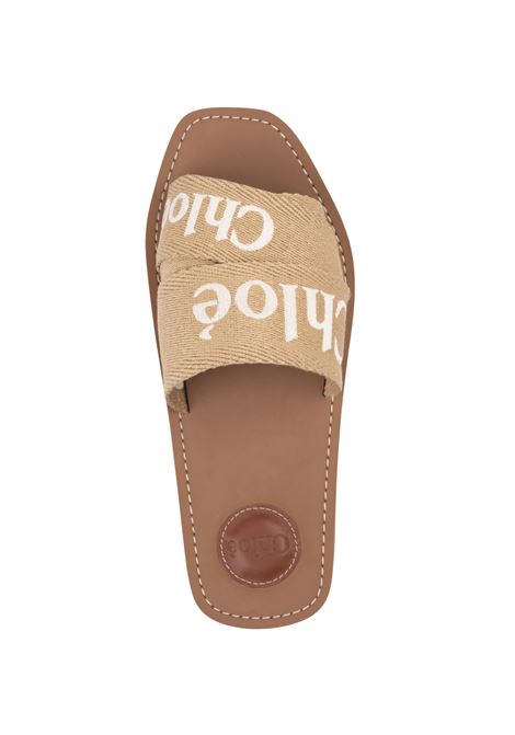 CHLOÉ Sabot Piatti Woody Desert Beige - CHLOÉ