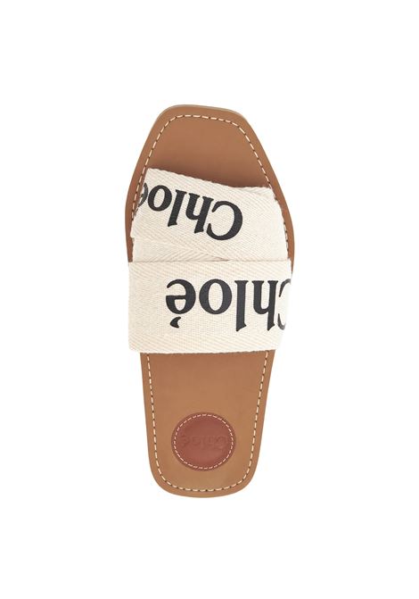 CHLOÉ Sabot Piatto Woody Bianchi - CHLOÉ