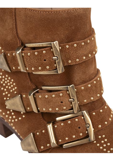 CHLOÉ Stivaletti Susanna In Suede Marrone - CHLOÉ
