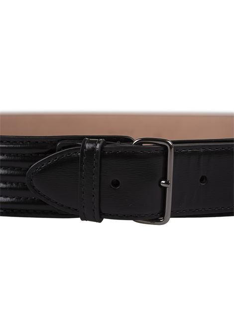 ALAIA Cintura Bustier In Pelle Impunturata Nera - ALAIA