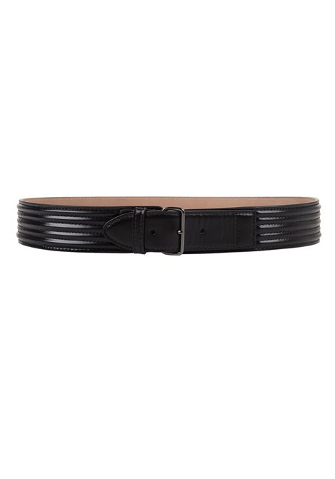 ALAIA Cintura Bustier In Pelle Impunturata Nera - ALAIA