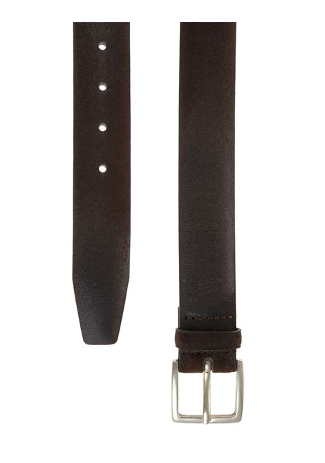 ORCIANI Cintura Cloudy In Pelle Scamosciata 3.5 CM Bruciato - ORCIANI