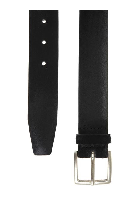 ORCIANI Cintura Cloudy In Pelle Scamosciata 3.5 CM Nera - ORCIANI