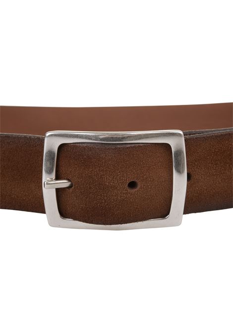ORCIANI Cintura Hunting Double In Suede E Pelle Color Cuoio - ORCIANI
