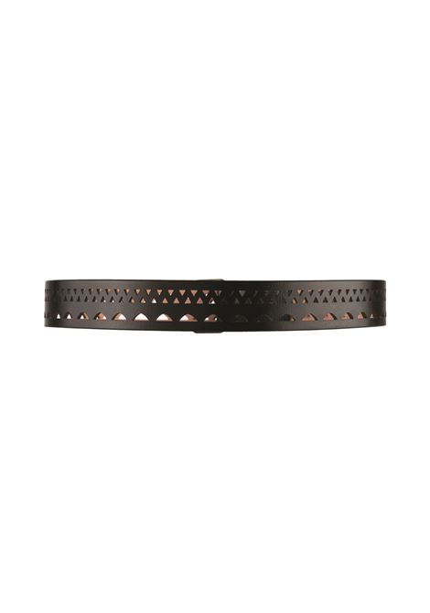 ALAIA Cintura Sottile In Pelle Vienne A Onde Nera - ALAIA