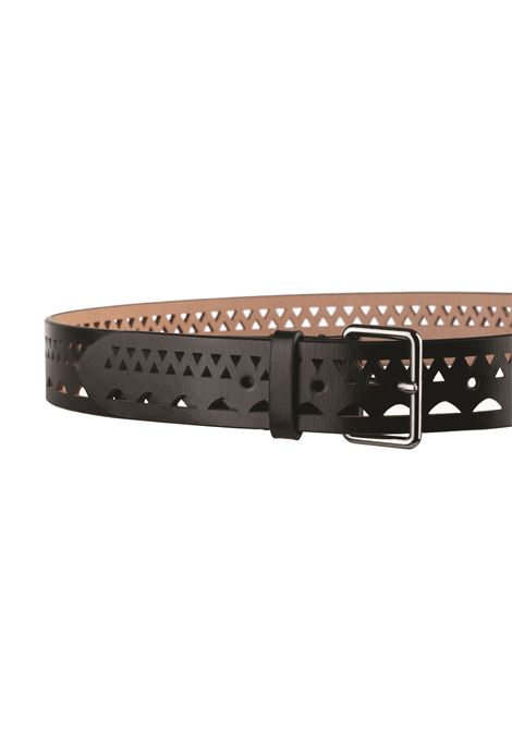 ALAIA Cintura Sottile In Pelle Vienne A Onde Nera - ALAIA